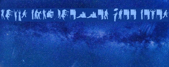 Human Silhouettes Free Seven Font examples