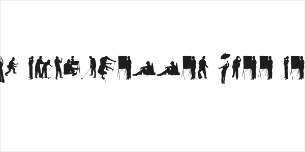Human Silhouettes Free Seven Logo