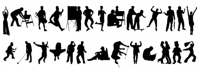 Human Silhouettes Free Seven Fuentes MINÚSCULAS