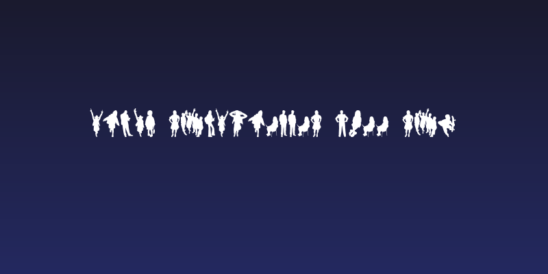 Human Silhouettes Free Six Social Header