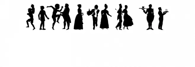 Human Silhouettes Free Ten Font OTHER CHARS
