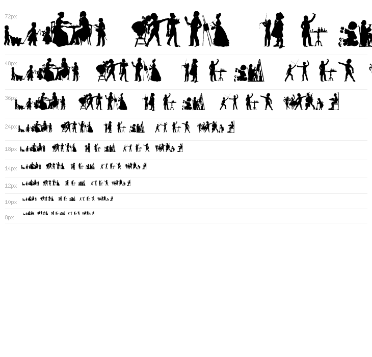 Human Silhouettes Free Ten Waterfall