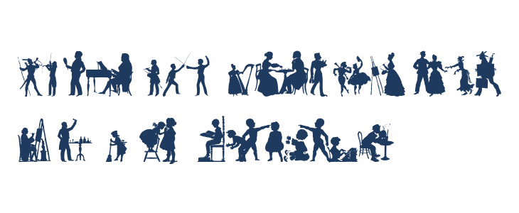 Human Silhouettes Free Ten Lowercase