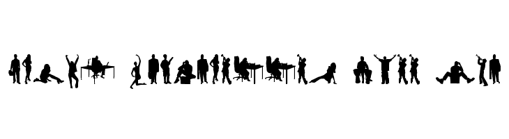 Human Silhouettes Free Two  font caratteri gratis