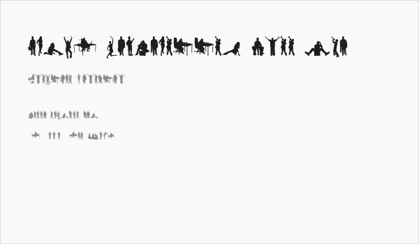 Human Silhouettes Free Two Business Card