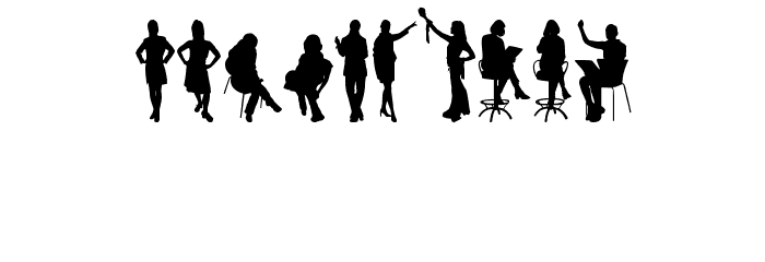 Human Silhouettes Free Font OTHER CHARS
