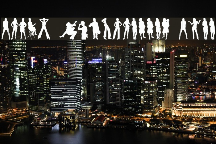 Human Silhouettes Free Font examples