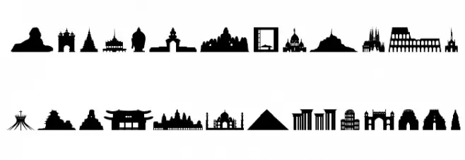 Human building Шрифта ВЕРХНИЙ