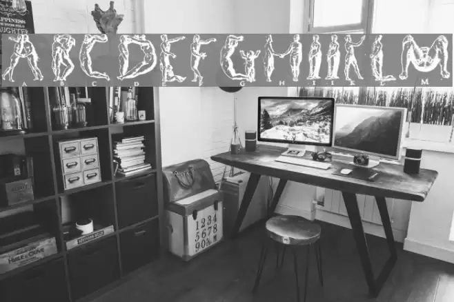 Human letters Font examples