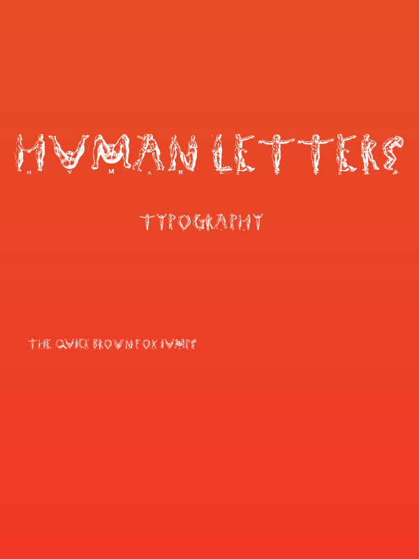 Human letters Poster