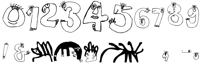 HumanABC Font OTHER CHARS