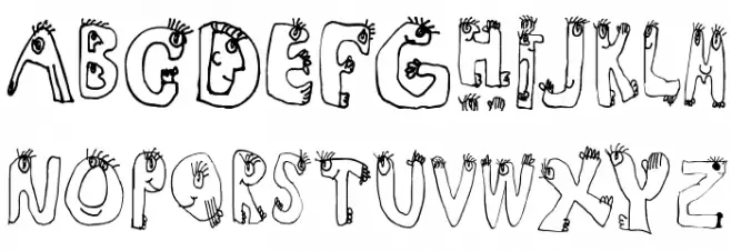 HumanABC Schriftart Groß