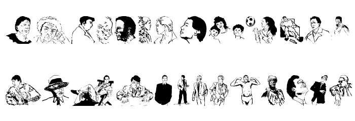 HumanDrawingsA Font LOWERCASE