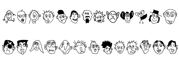 HumanHeads Font LOWERCASE