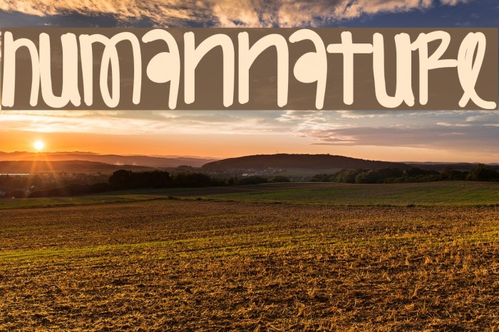 HumanNature Font examples