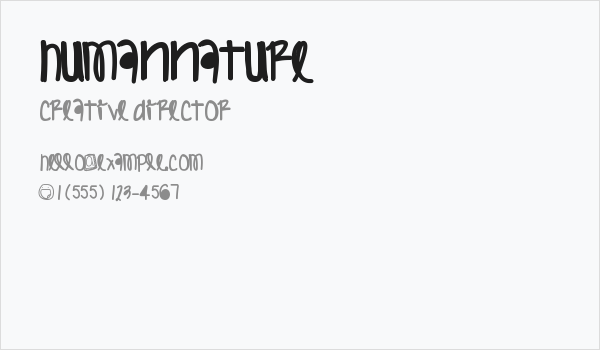 HumanNature Business Card