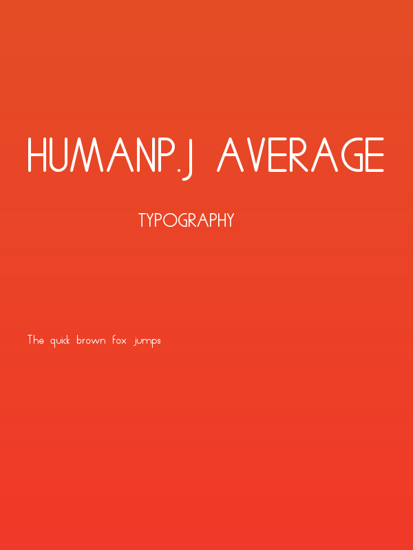 HumanP.J-Average Poster
