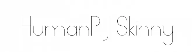 HumanP.J-Skinny  Frei Schriftart Herunterladen