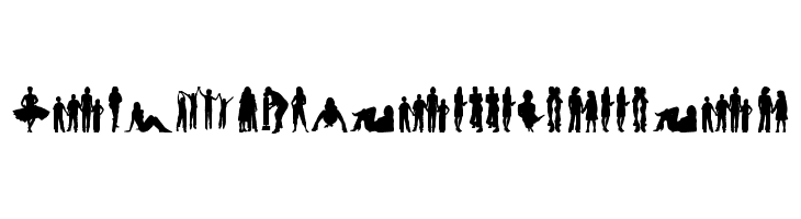HumanSilhouettesFreeFour  免费字体下载