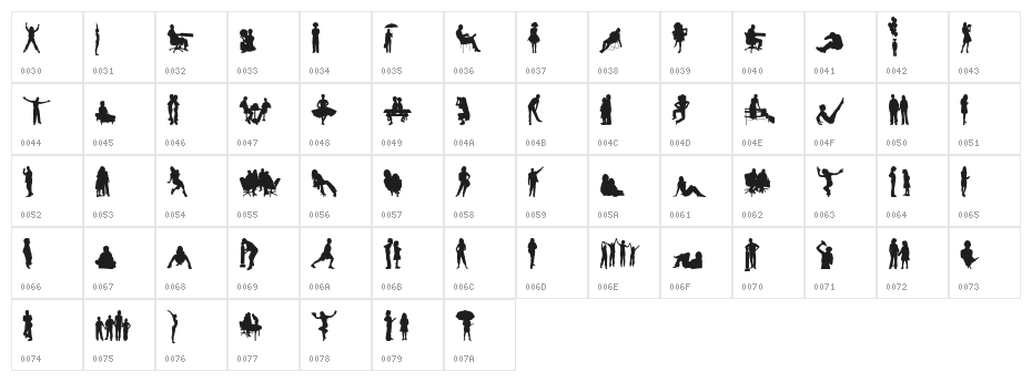 HumanSilhouettesFreeFour Character Map