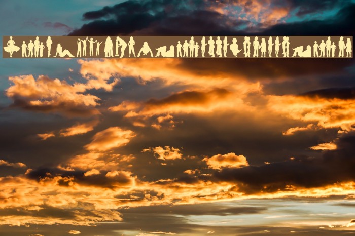 HumanSilhouettesFreeFour Fonte examples