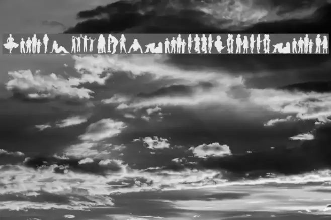 HumanSilhouettesFreeFour Fonte examples