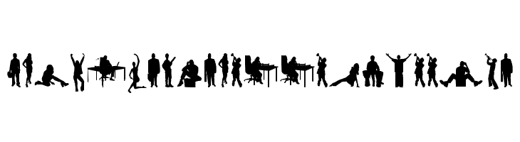 HumanSilhouettesFreeTwo  لخطوط تنزيل