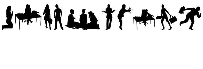 HumanSilhouettesFreeTwo Font OTHER CHARS