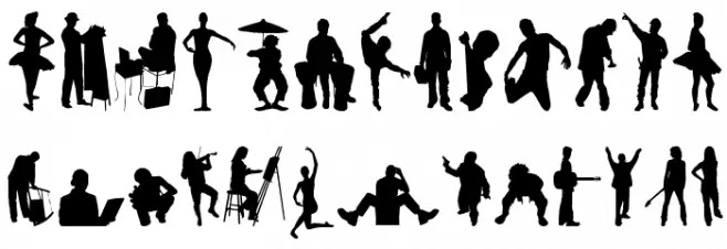 HumanSilhouettesFreeTwo Schriftart Groß