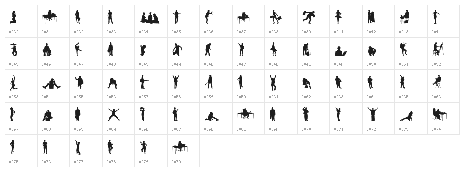 HumanSilhouettesFreeTwo Character Map