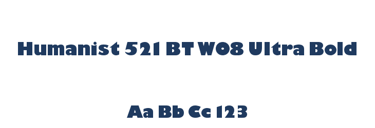 Humanist 521 BT W08 Ultra Bold Font Preview