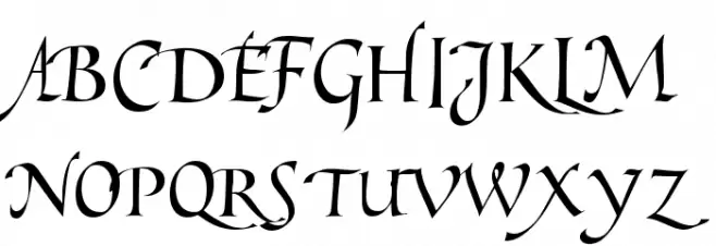 Humanistic Cursive 字体 大写