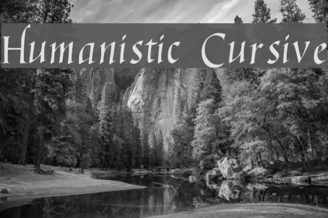Humanistic Cursive Font examples