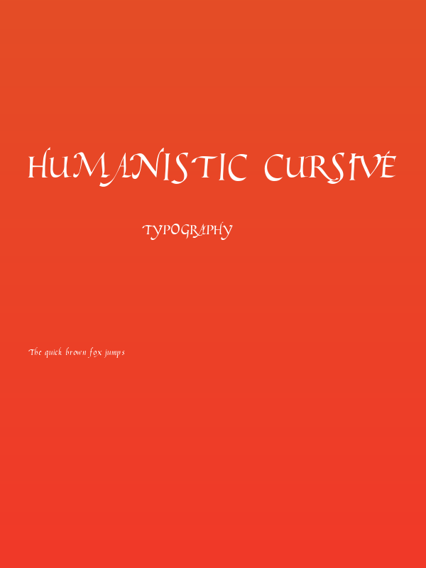 Humanistic Cursive Poster