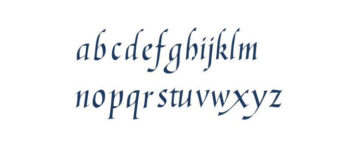 Humanistic Cursive Lowercase