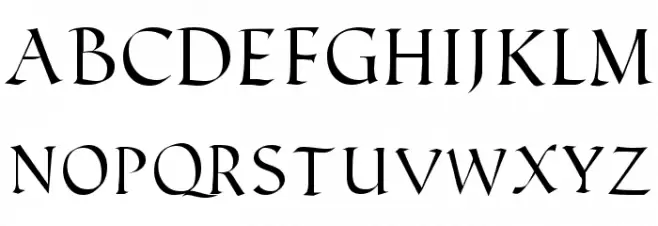 Humanistic Schriftart Groß