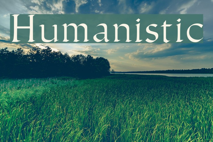 Humanistic Font examples