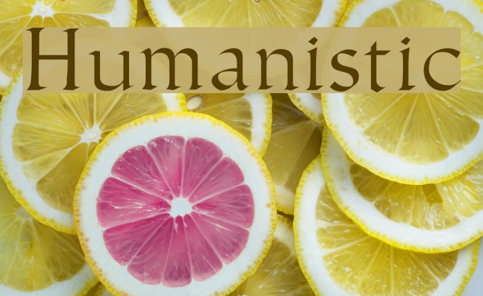 Humanistic Font examples
