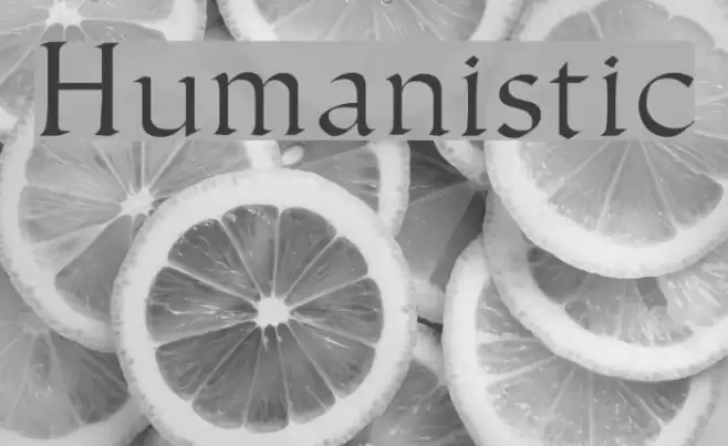 Humanistic Font examples