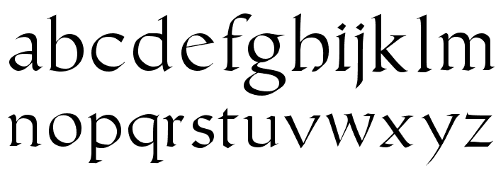 Humanistic Font LOWERCASE
