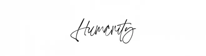 Humanity  Frei Schriftart Herunterladen