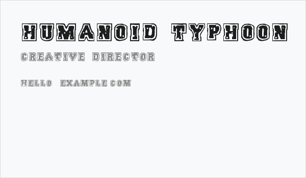 Humanoid Typhoon Business Card
