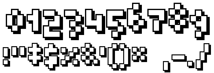 Humanoid straight Font OTHER CHARS