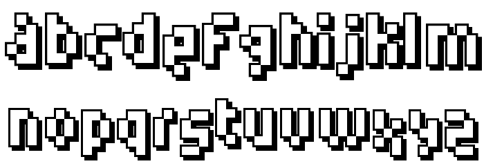 Humanoid straight Font LOWERCASE