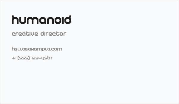 Humanoid Business Card