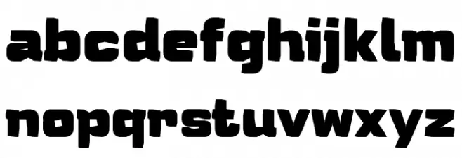 Humato Broken Schriftart Kleinbuchstaben