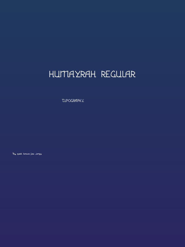 Humayrah Regular Poster