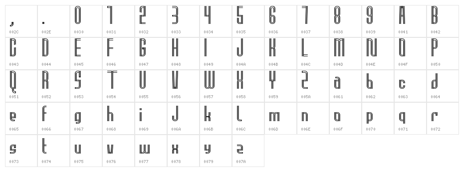 Humayun Ahmed-Regular Character Map