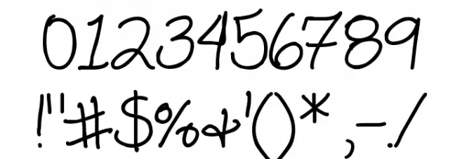 Humble Beginnings Font OTHER CHARS