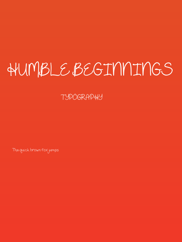 Humble Beginnings Poster